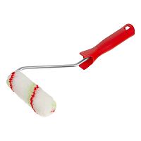 Мини-валик в сборе "Эмали", 110 мм, ворс 12 мм, D 16 мм, D ручки 6 мм, полиамид, полиакрил Сибртех