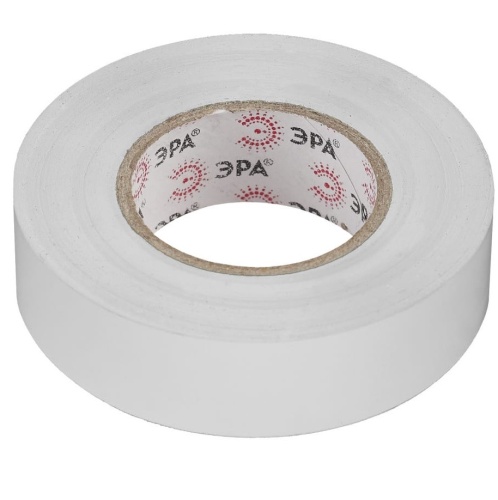 Изолента ПВХ Эра C0036542 белая 19 мм 20 м