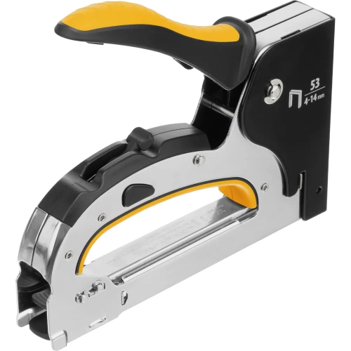 Мебельный степлер Denzel стальной корпус, быстрая загрузка, регулировка силы удара, тип 53, 4-14 мм 40211 фото 10 Мебельный степлер Denzel стальной корпус, быстрая загрузка, регулировка силы удара, тип 53, 4-14 мм 40211 фото 10