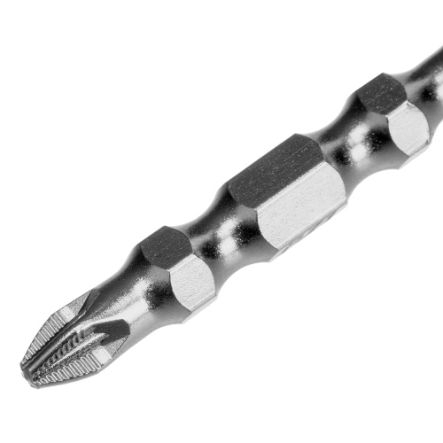 Бита двухстор., PZ2-PZ1х45мм, сталь S2, 10шт. Gross фото 4