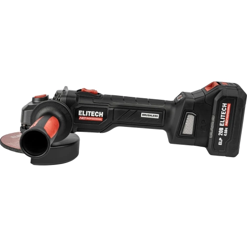 Шлифмашина угловая аккумуляторная Elitech CAG 2012BL (125мм,20В,2х4Ач,BL) HD 210316 фото 3 Шлифмашина угловая аккумуляторная Elitech CAG 2012BL (125мм,20В,2х4Ач,BL) HD 210316 фото 3