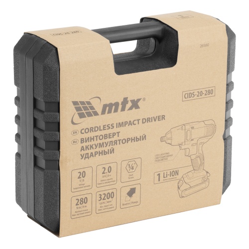 Винтоверт ударный аккумуляторный CIDS-20-280, Li-Ion, 20 В MTX фото 25