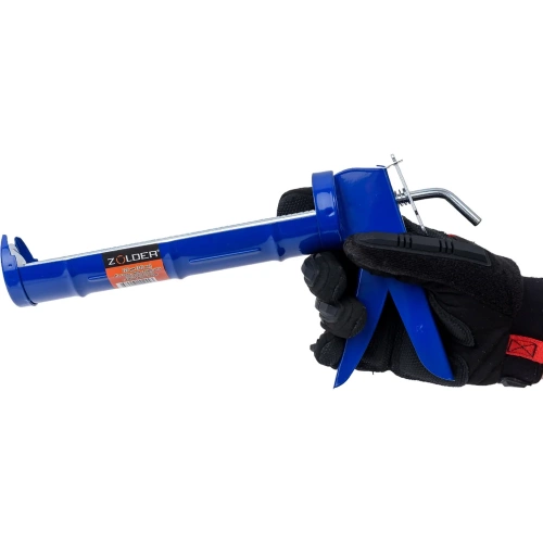 Полукорпусный пистолет для герметиков ZOLDER зубчатый шток, 1/40 С802В фото 5