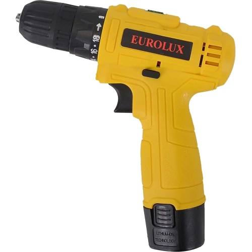 Аккумуляторная дрель-шуруповерт Eurolux ДА-12/1Li 72/14/37 фото 3