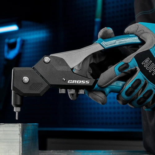 Заклепочник ручной GROSS 290 мм, поворотный, 0-360, заклепки 2, 4-3, 2-4, 0-4, 8 мм. 40418 фото 9