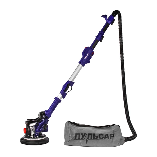 Шлифмашина для стен и потолков ПУЛЬСАР ШМБ 225-900С (900 Вт, 225мм, 800-1800 об\мин, LED-подсветка, телескоп, самовсасывающая, мешок) 918-923 Шлифмашина для стен и потолков ПУЛЬСАР ШМБ 225-900С (900 Вт, 225мм, 800-1800 об\мин, LED-подсветка, телескоп, самовсасывающая, мешок) 918-923
