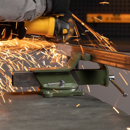 Тиски слесарные, 150 мм, стальные, поворотные Сибртех фото 13