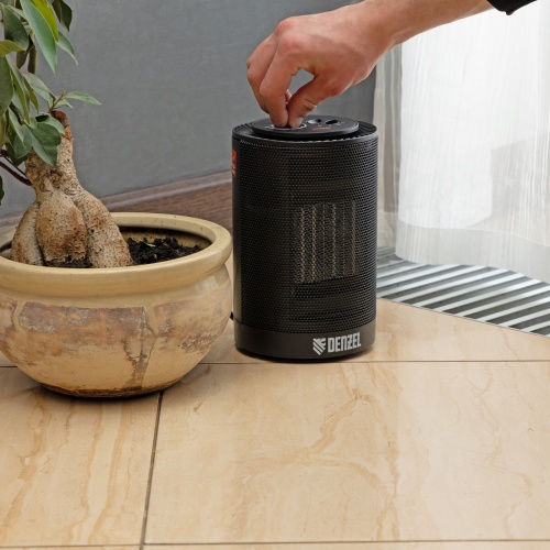 Тепловентилятор керамический DTFC-1200S, вращение, 3 реж., вент., нагрев 600/1200 Вт Denzel фото 14