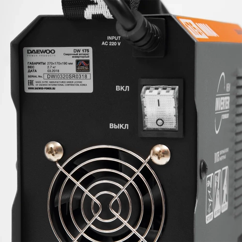 Сварочный инверторный аппарат DAEWOO DW 175 фото 4 Сварочный инверторный аппарат DAEWOO DW 175 фото 4