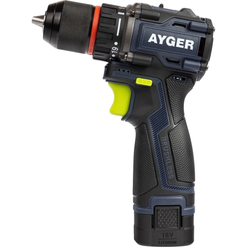 Аккумуляторный бесщеточный шуруповерт AYGER AP16BL2 фото 3