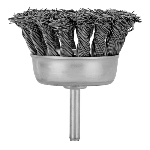 Щетка для дрели, 65 мм, "чашка" со шпилькой, крученая металлическая проволока Matrix фото 2