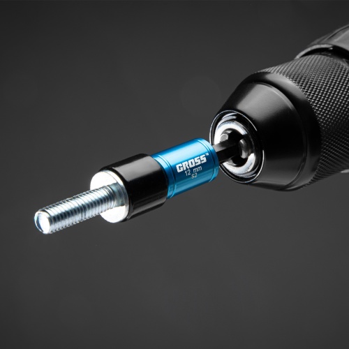 Набор бит с торцевыми головками 8, 10,12, 13 мм, магнит. Nut-Driver, S2 Gross фото 9