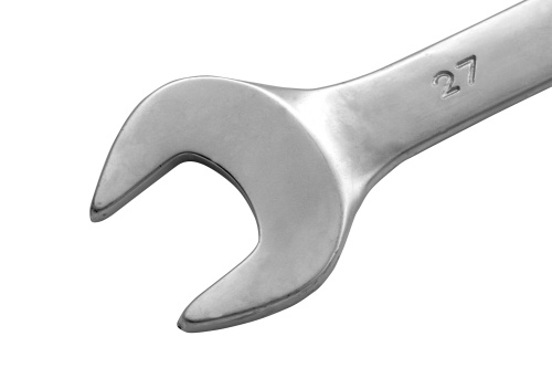 Ключ комбинированный, 27 мм, CrV, матовый хром Matrix фото 2