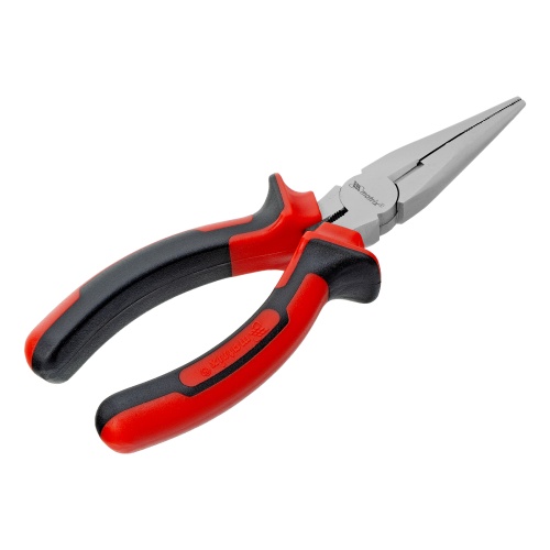 Длинногубцы прямые Nickel, 160 мм, никелированные, двухкомпонентные рукоятки Matrix фото 2