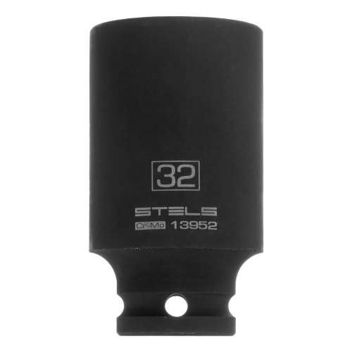 Головка ударная удлиненная шестигранная, 32 мм, 1/2, CrMo Stels фото 3