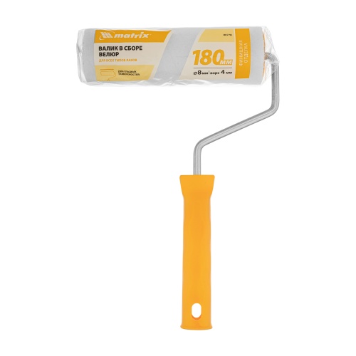 Валик "Велюр", 180 мм, ворс 4 мм, D 48 мм, D ручки 8 мм, шерсть Matrix фото 6