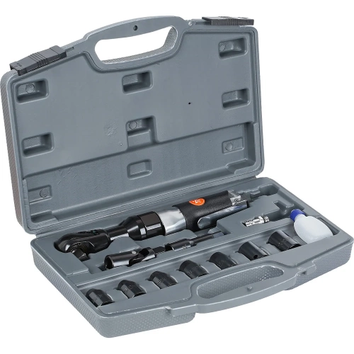 Трещотка пневматическая AIRLINE 1/2" 61Нм с головками 13пр. (9-19мм) кейс ATAZ021 фото 4 Трещотка пневматическая AIRLINE 1/2" 61Нм с головками 13пр. (9-19мм) кейс ATAZ021 фото 4