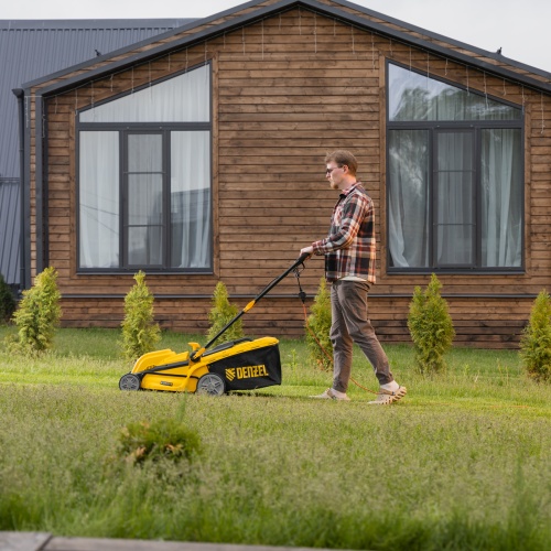 Газонокосилка электрическая GMC-1800, шир. 38см, 1800 Вт, 6 уров., травосб. 35 л Denzel фото 29