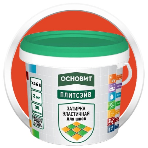 Затирка эластичная Основит Плитсэйв XC6 E Кирпичная 044 2 кг Затирка эластичная Основит Плитсэйв XC6 E Кирпичная 044 2 кг