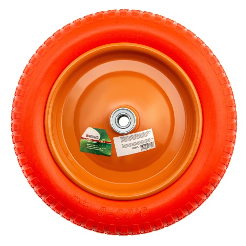 Колесо полиуретановое 3.00-8, длина оси 90 мм, подшипник 16 мм Palisad фото 3