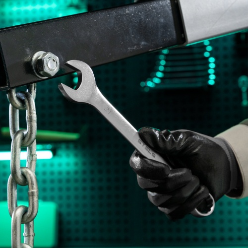 Ключ комбинированный, 21 мм, CrV, матовый хром Stels фото 6