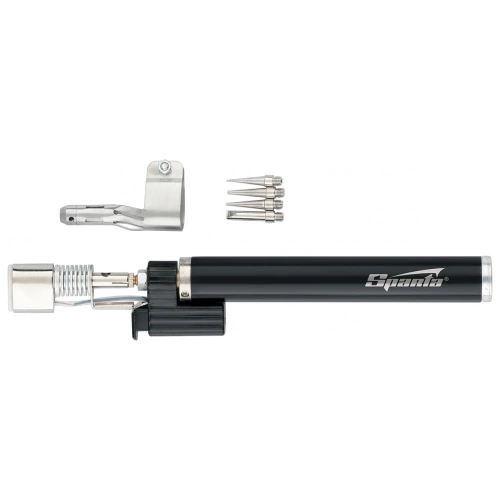 Газовая горелка SPARTA тип "Карандаш" c пьезоподжигом + 4 насадки для пайки,200 мм// 914325 фото 8