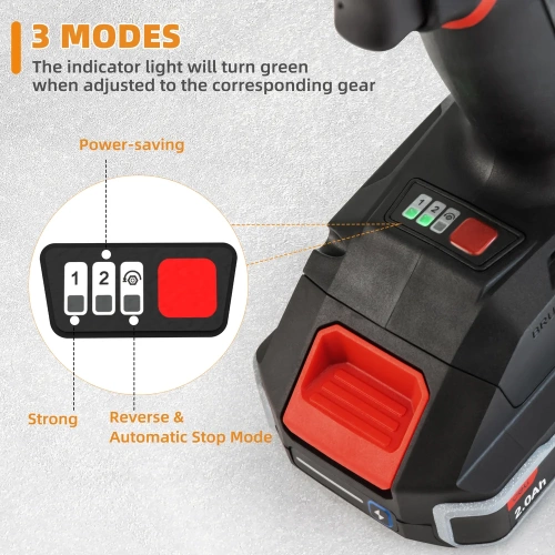 Гайковерт ударный аккумуляторный DELI 350Нм DE-BS20-1D2 (2АКБ, 20Вх2Ач + ЗУ, 0-2800об/мин, 0-3600уд/мин, сумка) 164337 фото 9 Гайковерт ударный аккумуляторный DELI 350Нм DE-BS20-1D2 (2АКБ, 20Вх2Ач + ЗУ, 0-2800об/мин, 0-3600уд/мин, сумка) 164337 фото 9