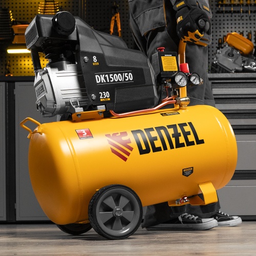Компрессор воздушный DK1500/50, Х-PRO 1.5 кВт, 230 л/мин, 50 л Denzel фото 48