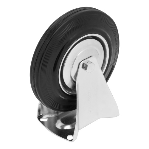 Колесо неповоротное D 200 мм, крепление  платформенное Сибртех фото 3