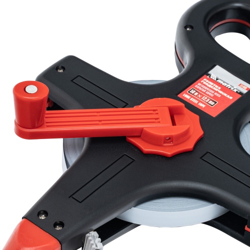 Рулетка геодезическая, 50 м х 12,5 мм, металлическая лента, открытый корпус Matrix фото 4