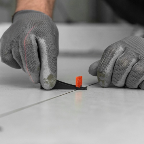 Система выравнивания плитки (СВП) комплект: зажимы, клинья (40/40 шт) в пакете Сибртех фото 12