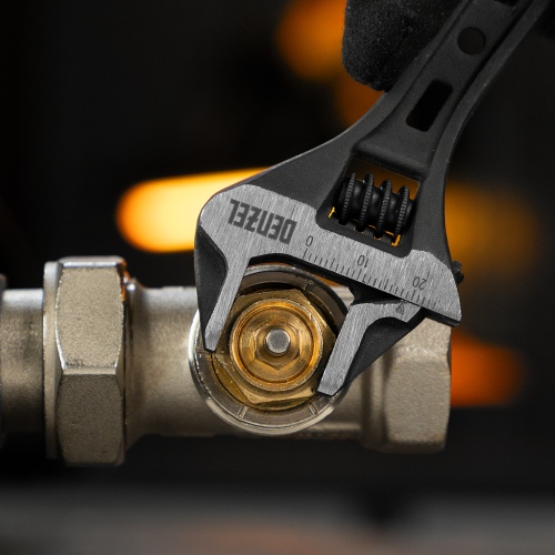 Ключ разводной, 150 мм, CrV, кованый Denzel фото 9