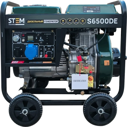 Дизельный генератор STEM Techno s6500de (6,5кв, электростартер, дисплей, подогрев) ГЕН019 фото 3