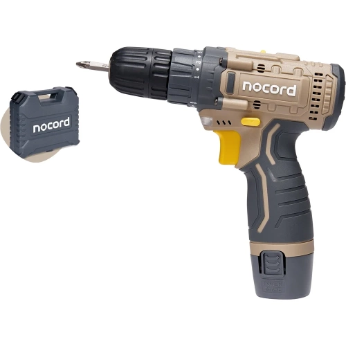 Аккумуляторная дрель-шуруповерт Nocord 12В, 2x2.0 А·ч Li-Ion, в кейсе + 13 предметов оснастки, NCD-12.2.20.C 900194.NCD-12.2.20.C-2 Аккумуляторная дрель-шуруповерт Nocord 12В, 2x2.0 А·ч Li-Ion, в кейсе + 13 предметов оснастки, NCD-12.2.20.C 900194.NCD-12.2.20.C-2