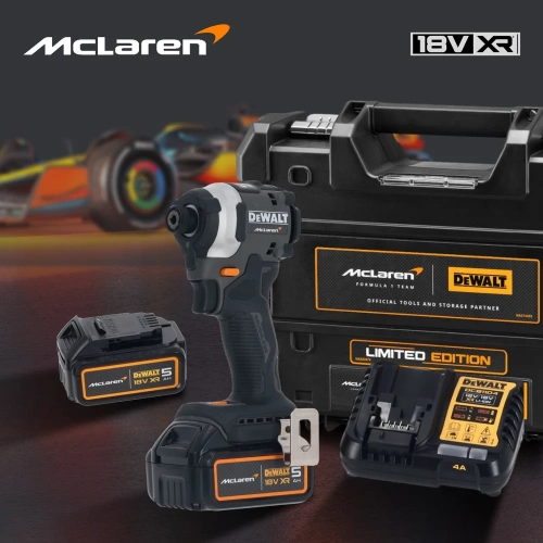 Шуруповерт Dewalt McLaren Limited Edition DCF85MP2T, 18 В, 205 Нм, 3800 уд/мин, с 2 АКБ 5 Ач и ЗУ, в кейсе TSTAK DCF85MP2T-QW фото 11
