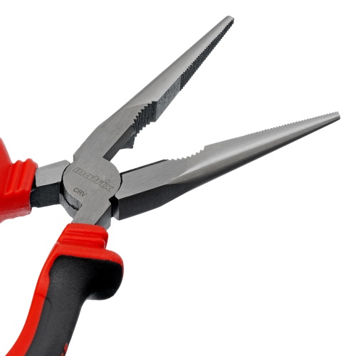 Длинногубцы прямые, 200 мм, хром-ванадий, двухкомпонентные рукоятки Matrix фото 4