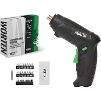 Аккумуляторная отвертка WORTEN 4В, 1АКБ, 1,3 Ач, с набором бит 31 предмет КА-90000327