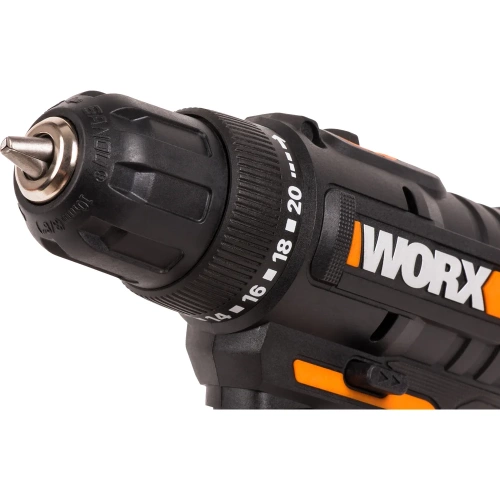 Дрель-шуруповерт аккумуляторная WORX 20В, 2Ач х2, ЗУ 0,4А, сумка WX100.2 фото 8 Дрель-шуруповерт аккумуляторная WORX 20В, 2Ач х2, ЗУ 0,4А, сумка WX100.2 фото 8
