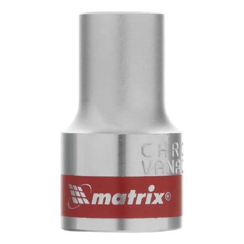 Головка торцевая, 10 мм, шестигранная, CrV, под квадрат 1/2, хромированная Matrix фото 3