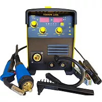 Полуавтомат ТД Техник П-220S ПРОФ, 200А 80%ПН ММА+СО2 цифр. табло, евро, горелка, масса ,кабель, электрододержатель 13