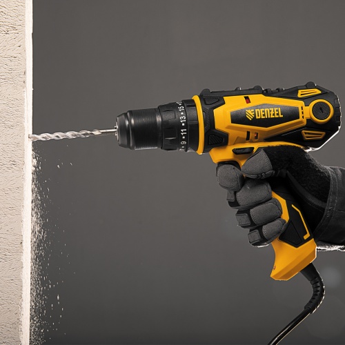 Дрель-шуруповерт сетевая ударная ISD-300-13 Denzel фото 13