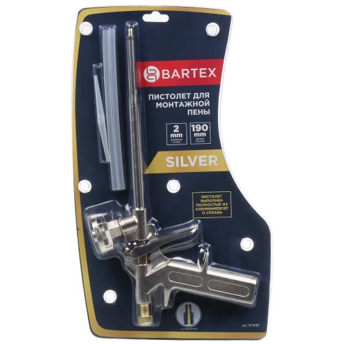Пистолет BARTEX  для монтажной пены, 190мм, алюминий,  Silver, CY-058 317435 фото 11