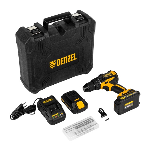 Дрель-шуруповерт аккумуляторная, бесщет. BLDL-IB-18-02, Li-Ion, 18 В, 2 акк. Denzel фото 13