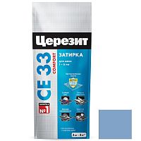 Затирка цементная для узких швов Ceresit СЕ33 Comfort серо-голубая 2 кг