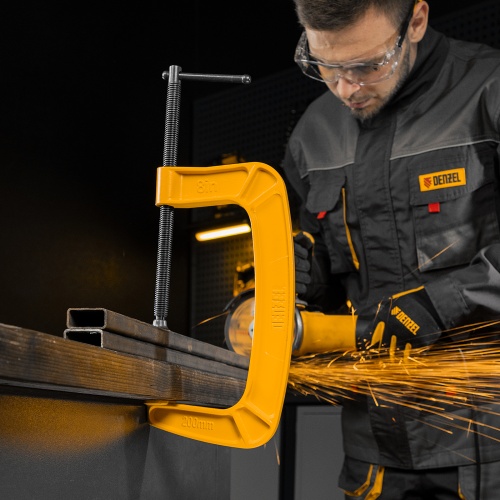 Струбцина G-образная, усиленная, 200 мм Denzel фото 12